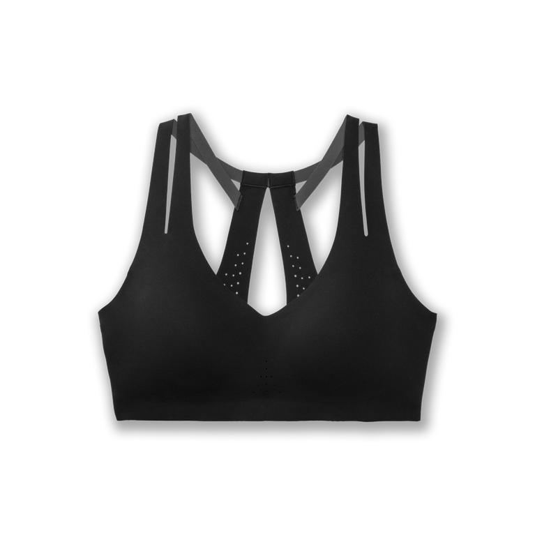 Brooks Dare Strappy Womens Running Bra - Black - Indonesia (HEAI-51096)